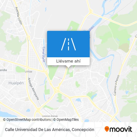 Mapa de Calle Universidad De Las Américas