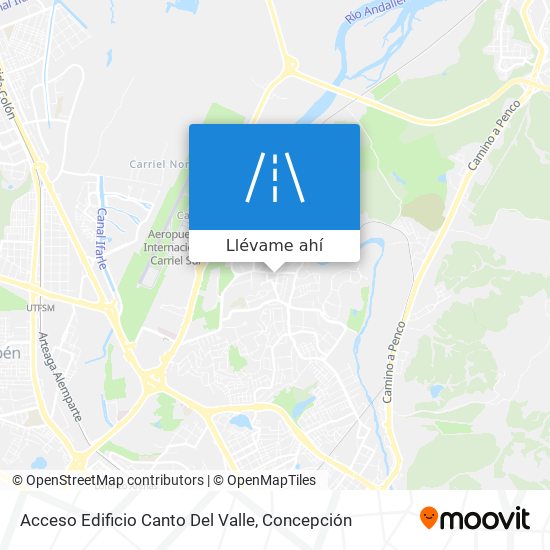 Mapa de Acceso Edificio Canto Del Valle