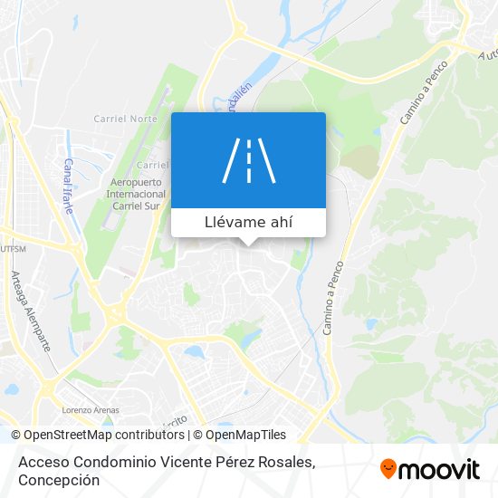 Mapa de Acceso Condominio Vicente Pérez Rosales