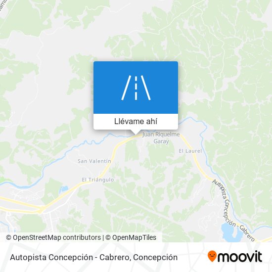 Mapa de Autopista Concepción - Cabrero