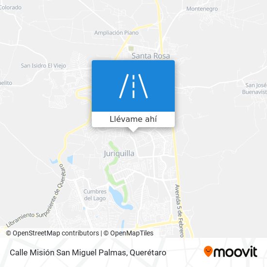 Mapa de Calle Misión San Miguel Palmas