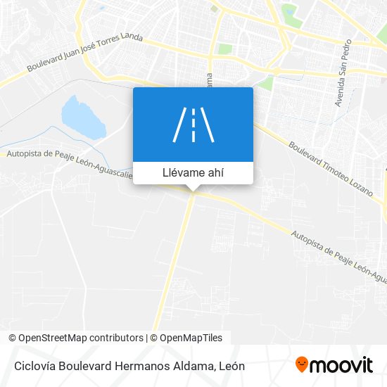 Mapa de Ciclovía Boulevard Hermanos Aldama