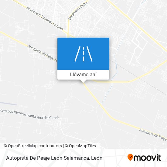 Mapa de Autopista De Peaje León-Salamanca