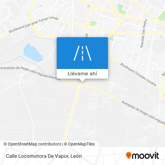 Mapa de Calle Locomotora De Vapor