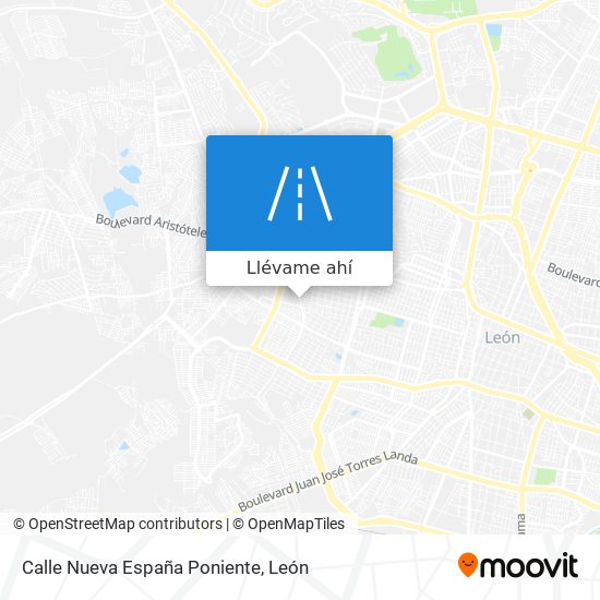 Mapa de Calle Nueva España Poniente