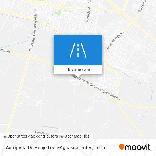 Mapa de Autopista De Peaje León-Aguascalientes