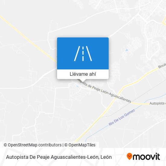 Mapa de Autopista De Peaje Aguascalientes-León