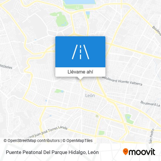Mapa de Puente Peatonal Del Parque Hidalgo