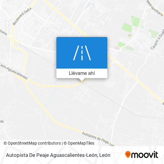 Mapa de Autopista De Peaje Aguascalientes-León