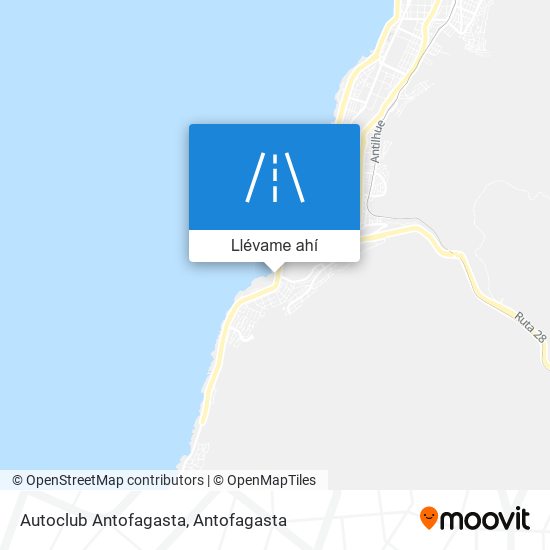 Mapa de Autoclub Antofagasta