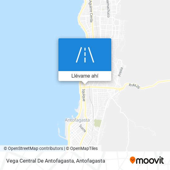 Mapa de Vega Central De Antofagasta