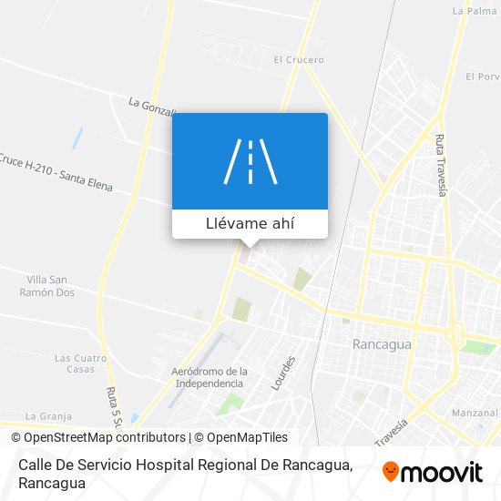 Mapa de Calle De Servicio Hospital Regional De Rancagua