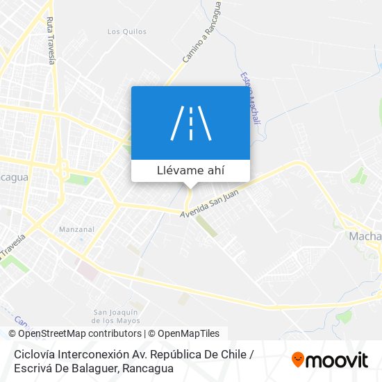 Mapa de Ciclovía Interconexión Av. República De Chile / Escrivá De Balaguer