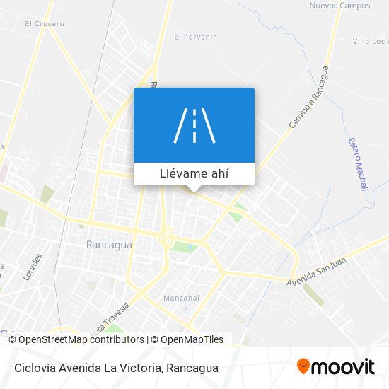 Mapa de Ciclovía Avenida La Victoria