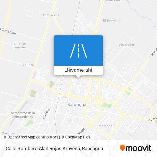 Mapa de Calle Bombero Alan Rojas Aravena
