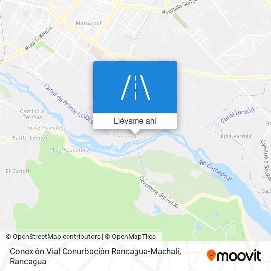 Mapa de Conexión Vial Conurbación Rancagua-Machalí