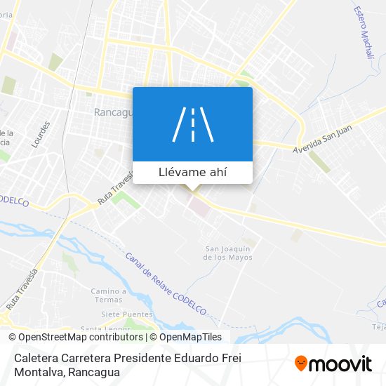 Mapa de Caletera Carretera Presidente Eduardo Frei Montalva