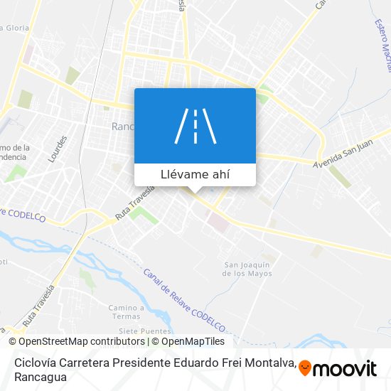 Mapa de Ciclovía Carretera Presidente Eduardo Frei Montalva