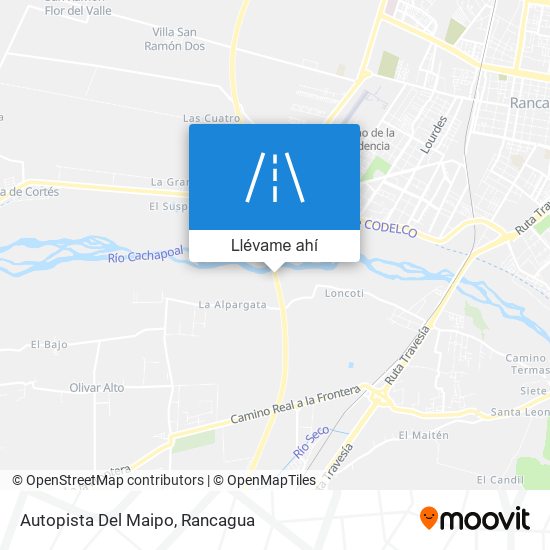 Mapa de Autopista Del Maipo