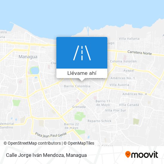 Mapa de Calle Jorge Iván Mendoza