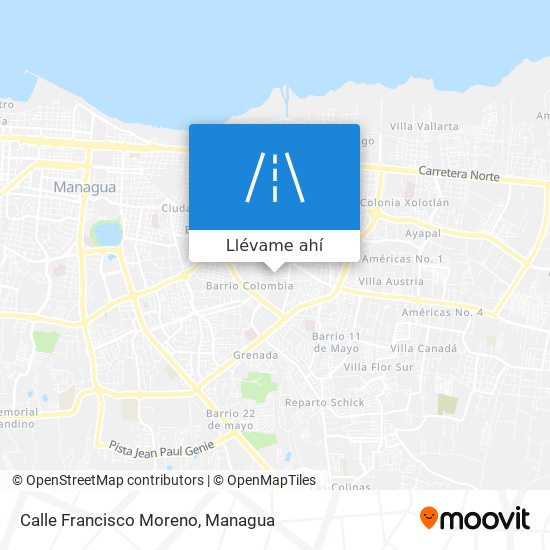 Mapa de Calle Francisco Moreno