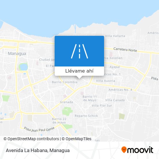 Mapa de Avenida La Habana