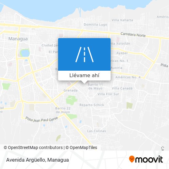 Mapa de Avenida Argüello