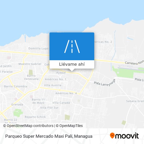 Mapa de Parqueo Super Mercado Maxi Palí