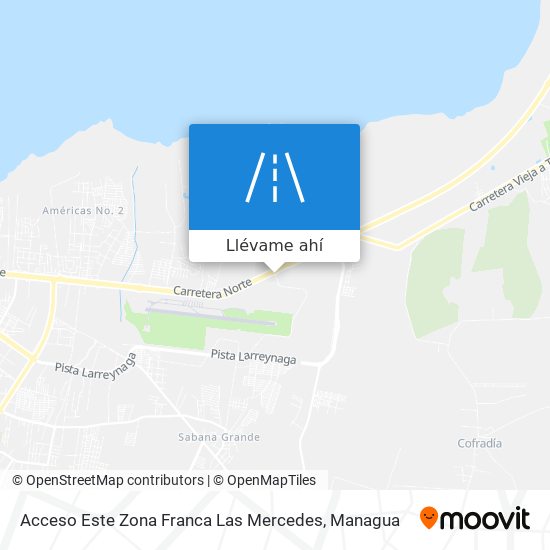 Mapa de Acceso Este Zona Franca Las Mercedes