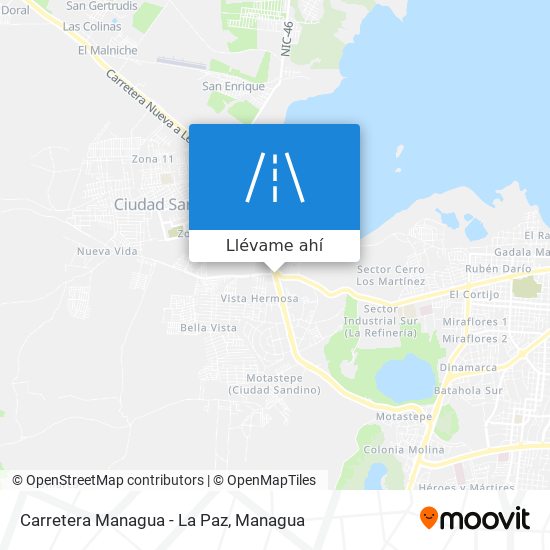 Mapa de Carretera Managua - La Paz