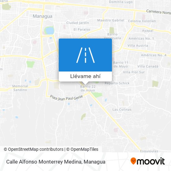 Mapa de Calle Alfonso Monterrey Medina