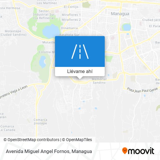Mapa de Avenida Miguel Angel Fornos
