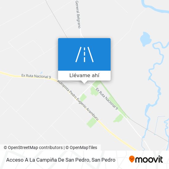 Mapa de Acceso A La Campiña De San Pedro