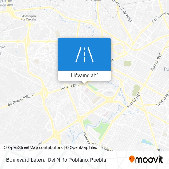 Mapa de Boulevard Lateral Del Niño Poblano