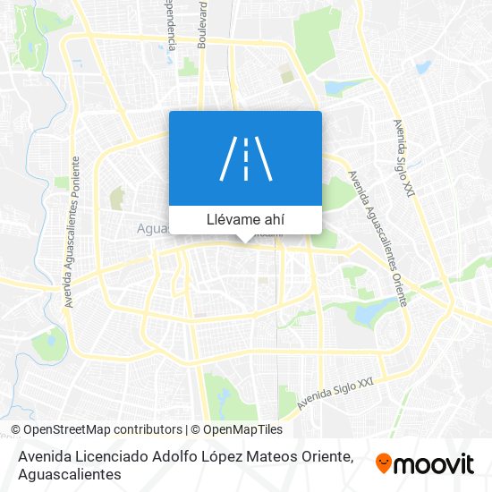 Mapa de Avenida Licenciado Adolfo López Mateos Oriente