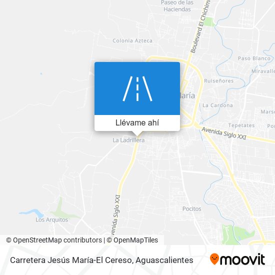 Mapa de Carretera Jesús María-El Cereso