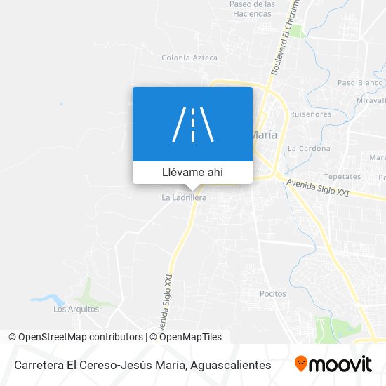 Mapa de Carretera El Cereso-Jesús María
