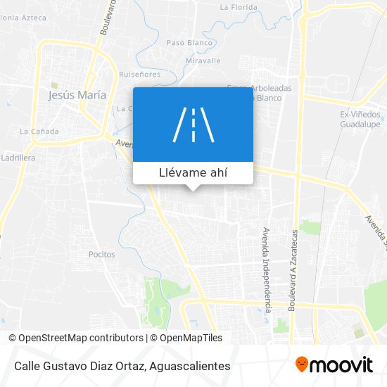 Mapa de Calle Gustavo Diaz Ortaz