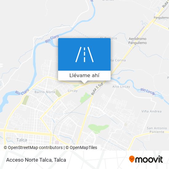 Mapa de Acceso Norte Talca