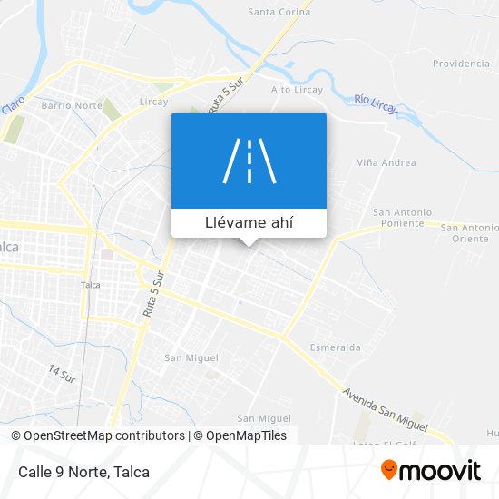 Mapa de Calle 9 Norte