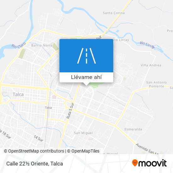 Mapa de Calle 22½ Oriente