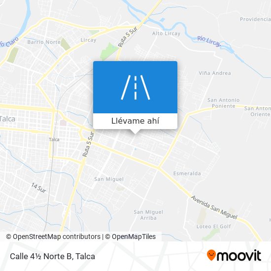 Mapa de Calle 4½ Norte B