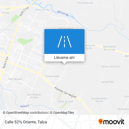 Mapa de Calle 52½ Oriente