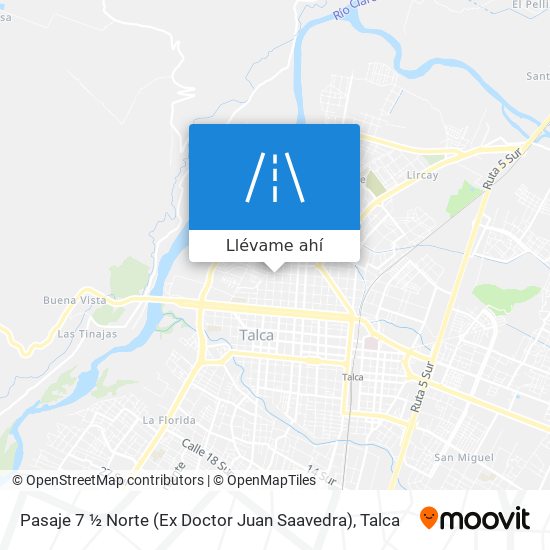 Mapa de Pasaje 7 ½ Norte (Ex Doctor Juan Saavedra)