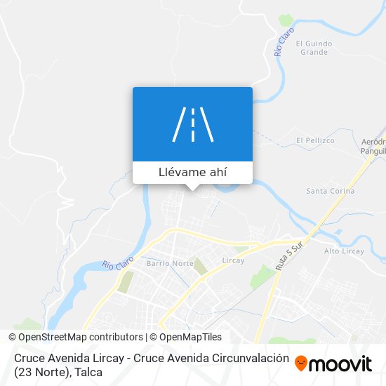 Mapa de Cruce Avenida Lircay - Cruce Avenida Circunvalación (23 Norte)