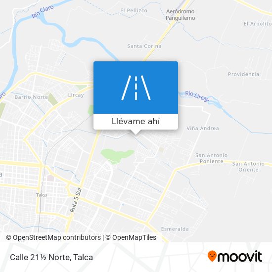 Mapa de Calle 21½ Norte