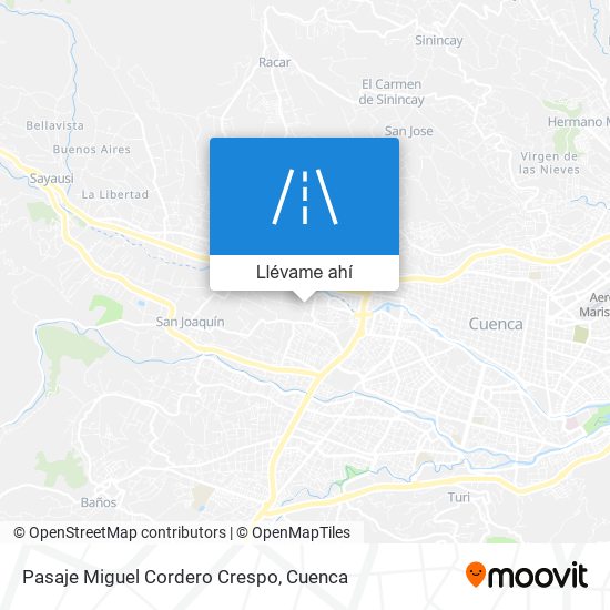 Mapa de Pasaje Miguel Cordero Crespo