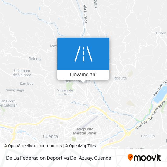 Mapa de De La Federacion Deportiva Del Azuay