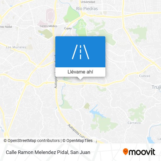 Mapa de Calle Ramon Melendez Pidal