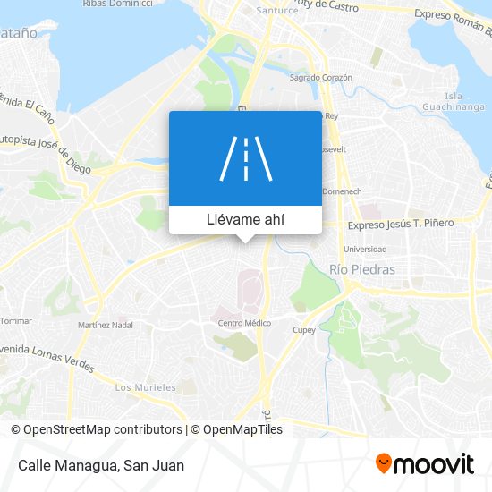 Mapa de Calle Managua